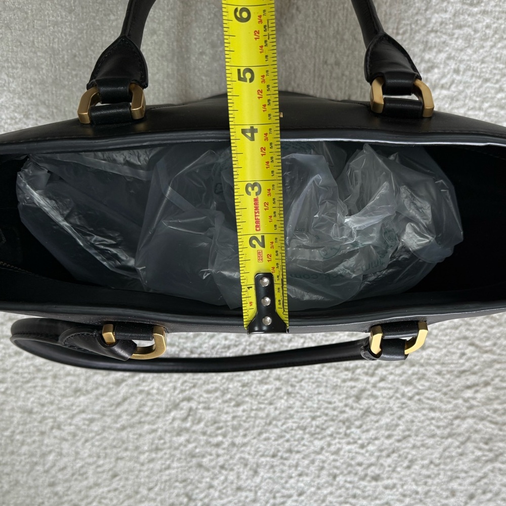 MaxMara Black and Gold Leather Tote - Picture 10 of 15